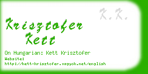 krisztofer kett business card